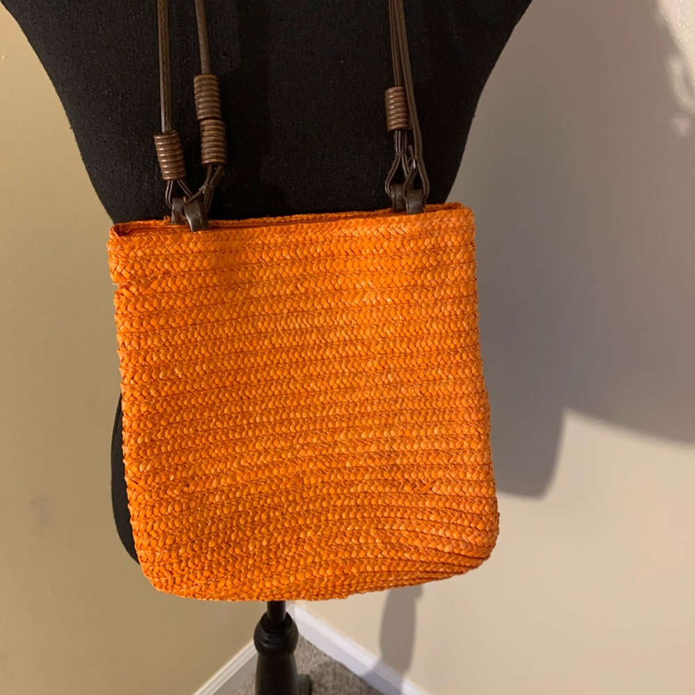 Orange tote purse